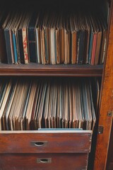 Wall Mural - Bookshelf with numerous books