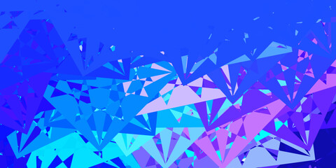 Wall Mural - Dark Pink, Blue vector backdrop with triangles, lines.