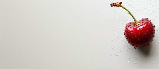 Poster - Tart cherry with a white background in the copy space image