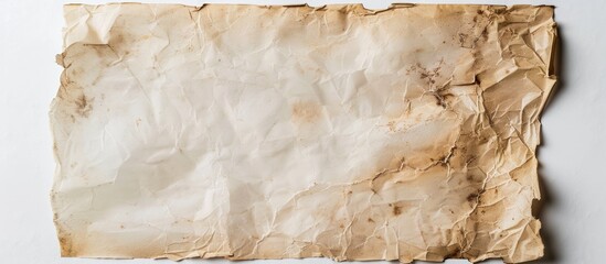 Poster - Parchment paper sheet on a white background with copy space image