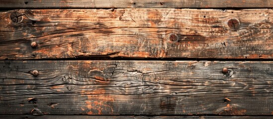 Aufkleber - Old natural pattern displayed on a wooden background providing copy space image