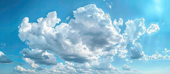 Aufkleber - Summer afternoon sky with soft cumulus and altocumulus clouds ideal for copy space image