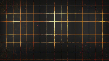 Aufkleber - Luxurious and modern aesthetic created by golden grid pattern on black background