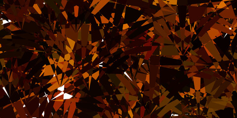Wall Mural - Dark Green, Yellow vector layout with triangle forms.