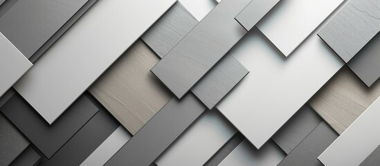 Leinwandbilder - Minimalistic style background featuring gray and light gray rectangles perfect for adding text with a copy space image