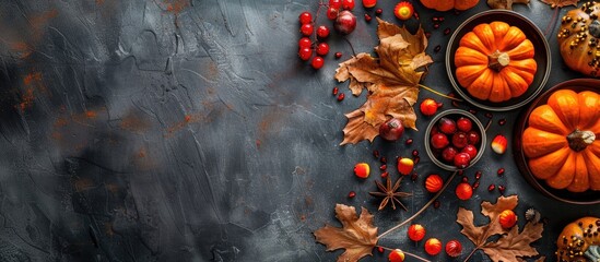 Aufkleber - Halloween themed food captured from above with a designated copy space image