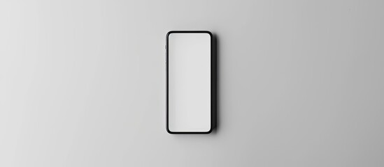 Poster - Smartphone with a blank screen featuring a white background for copy space image