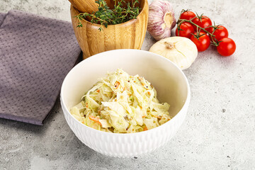 Canvas Print - Dietary tasty Cole slaw salad