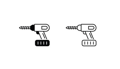 Wall Mural - Drill machine icon design with white background stock illustration