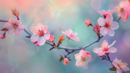 Spring Beauty in Bloom Delicate Flowering Branch