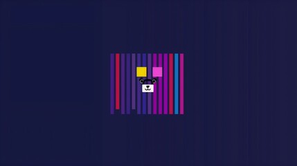 Wall Mural - abstract representation of data analysis and manipulation tools with colorful bars and squares on a 