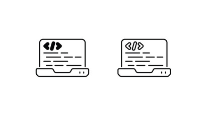 Programming icon design with white background stock illustration