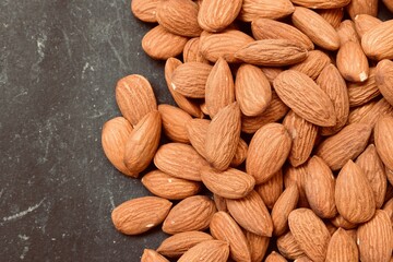 almonds on a white background