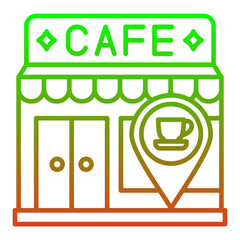 Wall Mural - Cafe location Icon