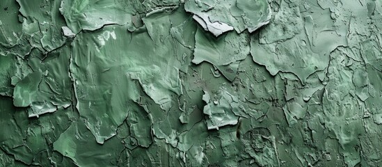 Poster - Green stucco concrete creating a background with copy space image
