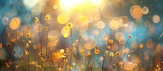 Aufkleber - Nature showing a soft blur and bokeh light creating a tranquil scene with copy space image