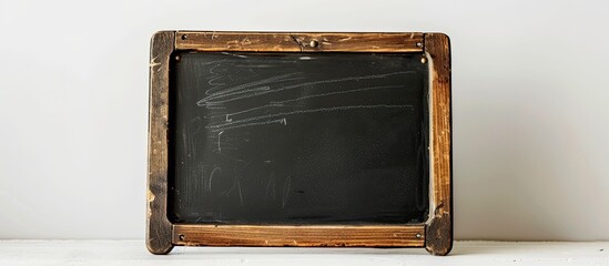 Poster - Copy space image of a tiny blackboard against a white backdrop