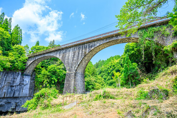 Wall Mural - 初夏の轟橋　大分県豊後大野市　Early summer Todoroki-bashi bridge. Oita Pref, Bungono City.