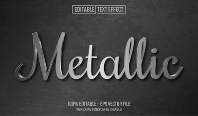 Canvas Print - metallic editable text effect