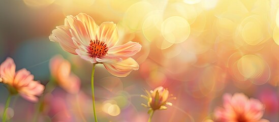 Canvas Print - Lovely flower with blurred background, perfect for copy space image.