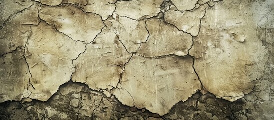 Wall Mural - Vintage surface with cracks providing texture for design and presentations, suitable for a copy space image.