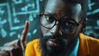 © Alexander Chaykin - A person with a beard and glasses gesturing, suitable for illustration or educational use
