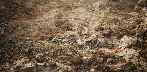 Canvas Print - Closeup Photo of Rough, Dusty Ground