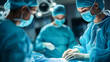 © Ratthamond - A sterile, high-tech operating room is illuminated by focused surgical lights as a skilled surgeon and two dedicated nurses collaborate intently on a complex procedure