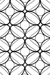 Poster - This piece features intersecting circles and elliptical shapes that combine to form a visually intriguing abstract pattern, creating a sense of movement and depth.