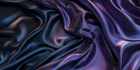 Abstract Purple and Blue Silk Fabric Texture