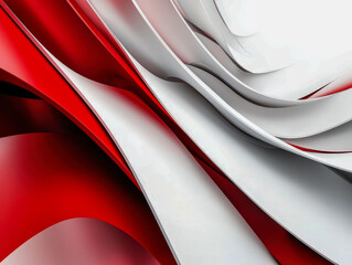 Poster - A red and white striped design with a white background