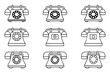 © Ove - Old telephone line art depiction of antique phone aesthetics