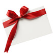 © Alexander - Blank white gift card with red ribbon bow clip art