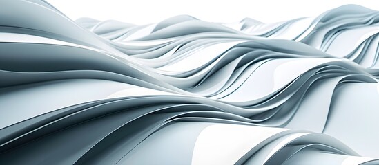 Abstract white and blue curved background