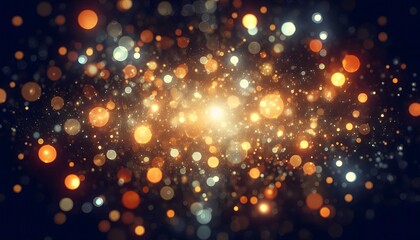 Wall Mural - Gold background with bokeh