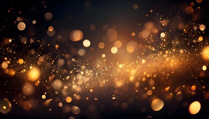 Wall Mural - Gold background with bokeh