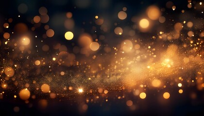 Wall Mural - Gold background with bokeh