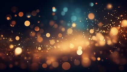 Wall Mural - Gold and blue background with bokeh