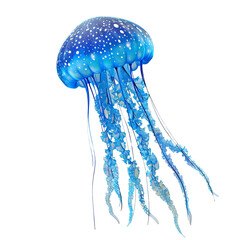 Wall Mural - Blue jellyfish clip art