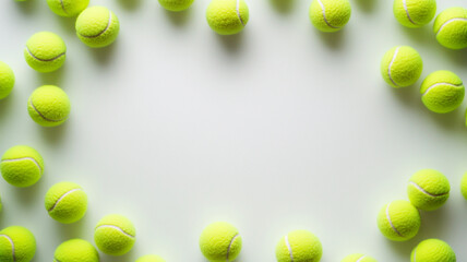 Wall Mural - tennis balls on white background