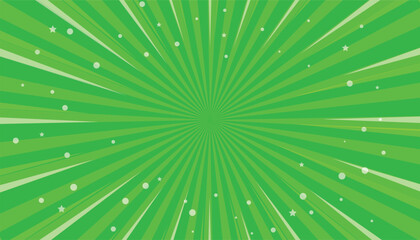 Poster - Sunset comic background. funny retro pattern strip mock up. comic book page template of green background