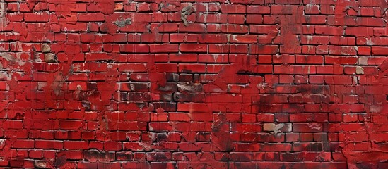 Wall Mural - Texture of a red brick wall providing a suitable backdrop for copy space image