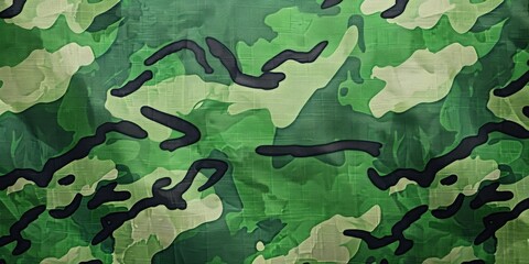 Wall Mural - Vibrant Green Camouflage Pattern