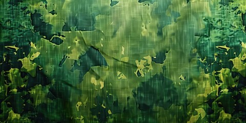 Wall Mural - Stylish Green Camouflage Pattern