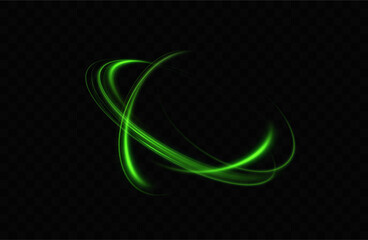 Poster - Green neon ring. Glowing circle. Glow effect. Round light frame. abstract light lines of movement and speed. Abstract light lines of movement and speed. light green ellipse.