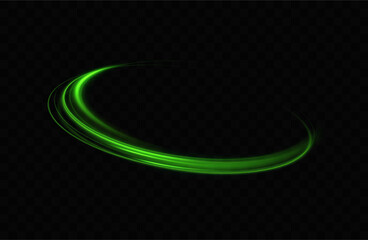 Poster - Green neon ring. Glowing circle. Glow effect. Round light frame. abstract light lines of movement and speed. Abstract light lines of movement and speed. light green ellipse.