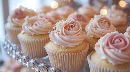 Wall Mural - the cupcakes are beautiful. Selective focus