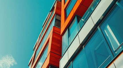 Modern building in close up for abstract architectural backdrop