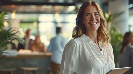 Canvas Print - The smiling professional woman