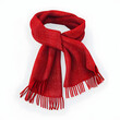 © john - Red wool scarf on a white background, 3D render